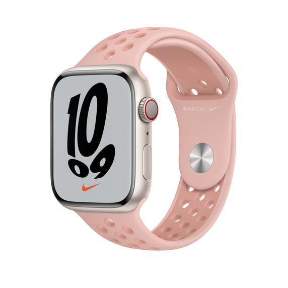 APPLE 45 mm Nike Sportarmband, Ersatzarmband, Pink Oxford/Rose Whisper