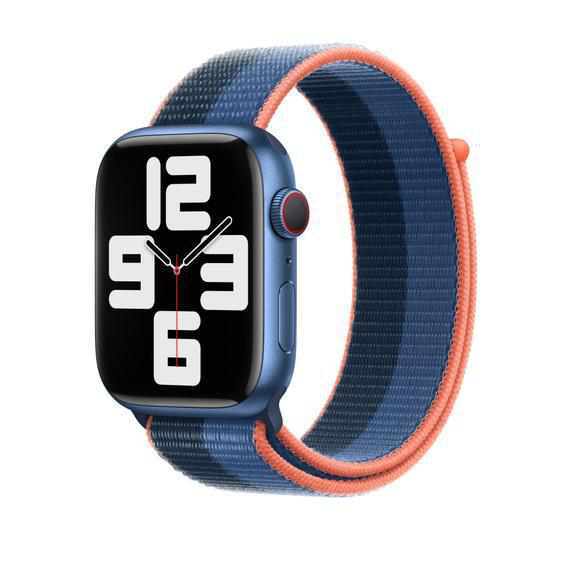 APPLE 45 mm Sport Loop, Ersatzarmband, Eisblau/Abyssblau