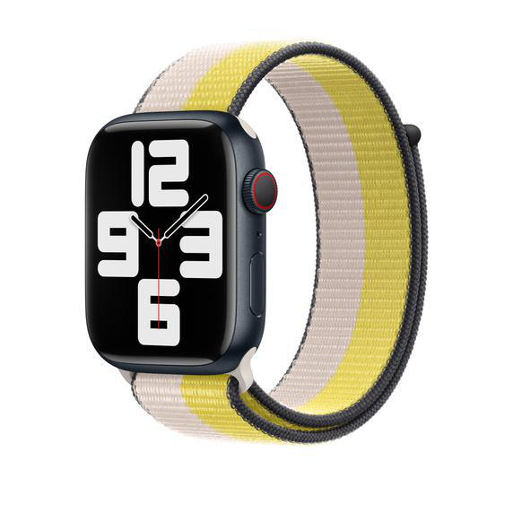 APPLE 45 mm Sport Loop, Ersatzarmband, Hafermilch/Zitronenschale