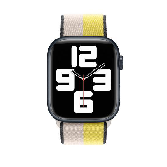 APPLE 45 mm Sport Loop, Ersatzarmband, Hafermilch/Zitronenschale