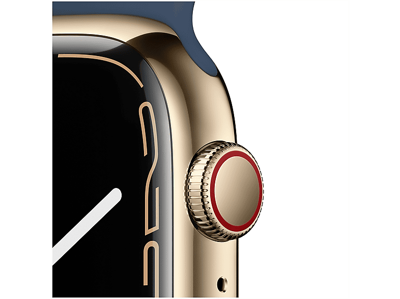 Thumbnail - APPLE Watch Series 7 (GPS + Cellular) 45mm Smartwatch Edelstahlgehäuse Fluorelastomer, 140 - 220 mm, Armband: Abyssblau,...