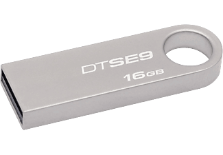 Pendrive 16GB - Kingston DataTraveler SE9, 2.0, metálico, plateado