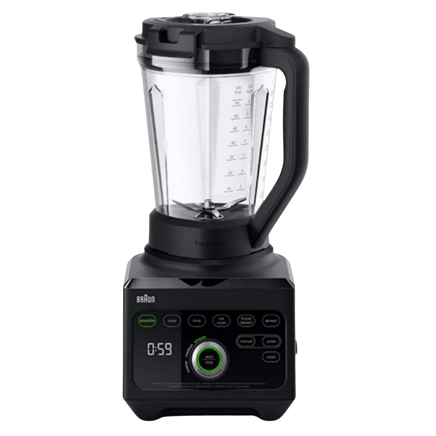 Braun Batidora Powerblend jb 9040 de triangular 10 ajustes velocidad manual pulse motor 1600w vaso 2l limpiar negra 1600 3 18
