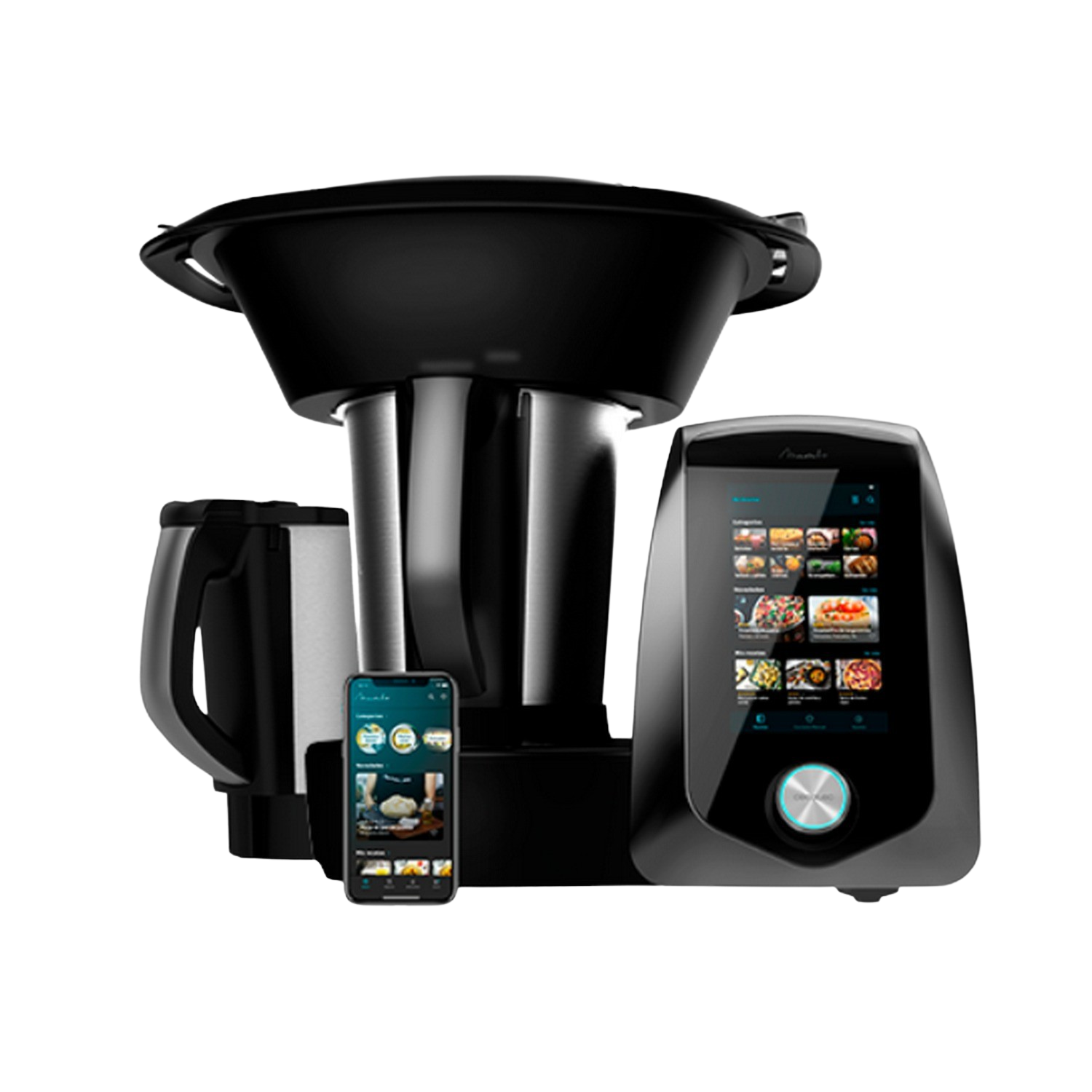 Robot de cocina - Cecotec Mambo 12090 Habana, 30 Funciones, 3 l, SoftScreen TFT de 7”, Negro
