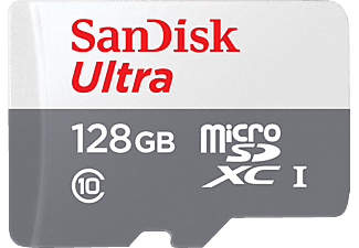 SANDISK ULTRA, Micro-SDXC Speicherkarte, 128 GB, 100 MB/s