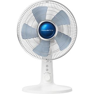 Ventilador de sobremesa - Rowenta VU2730F0, 45 m³/min, 38 dB, 4 Velocidades, Giratorio, Blanco