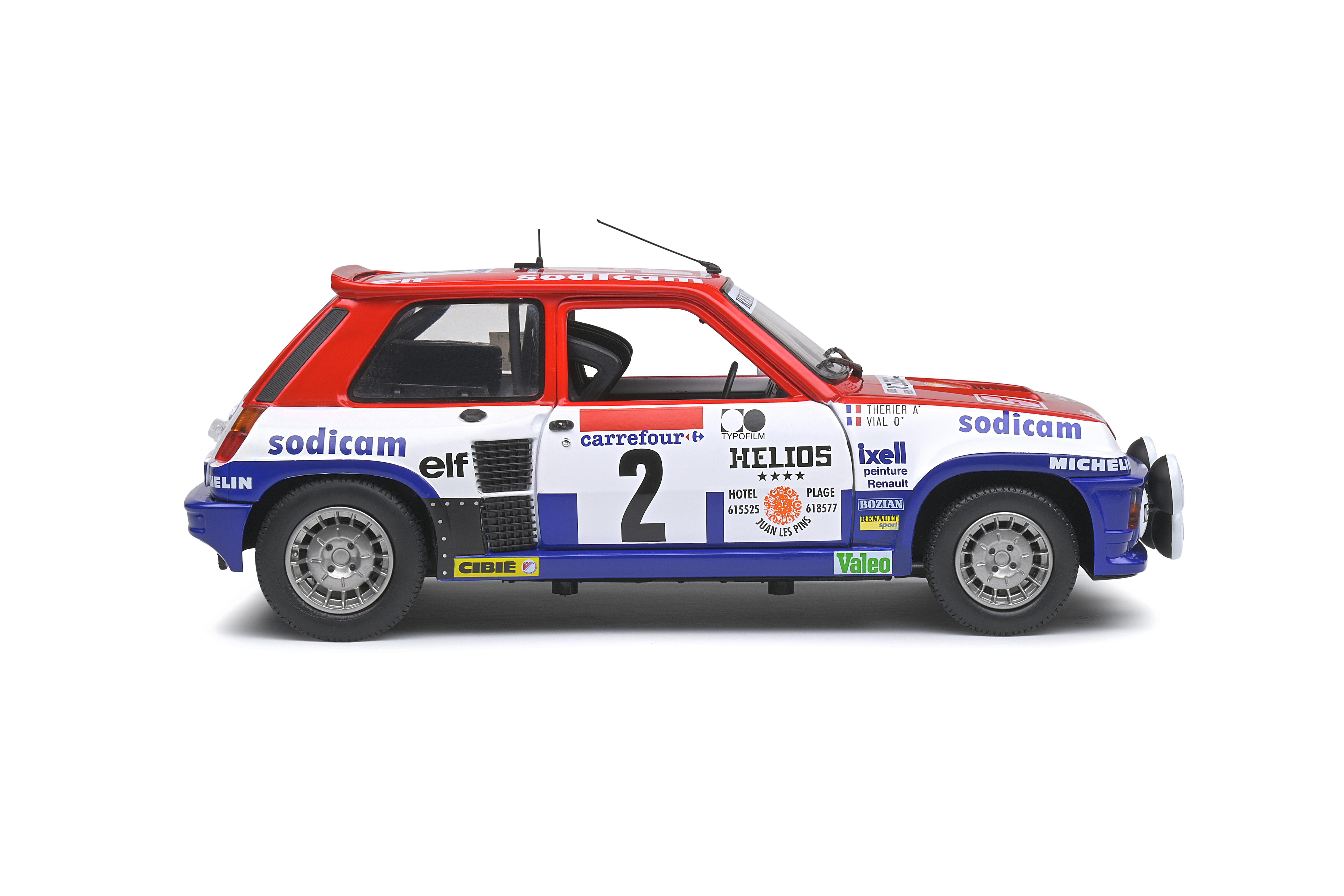 Blau/Rot/Weiß SOLIDO Renault #2 Turbo 5 rot 1:18 Spielzeugmodellauto