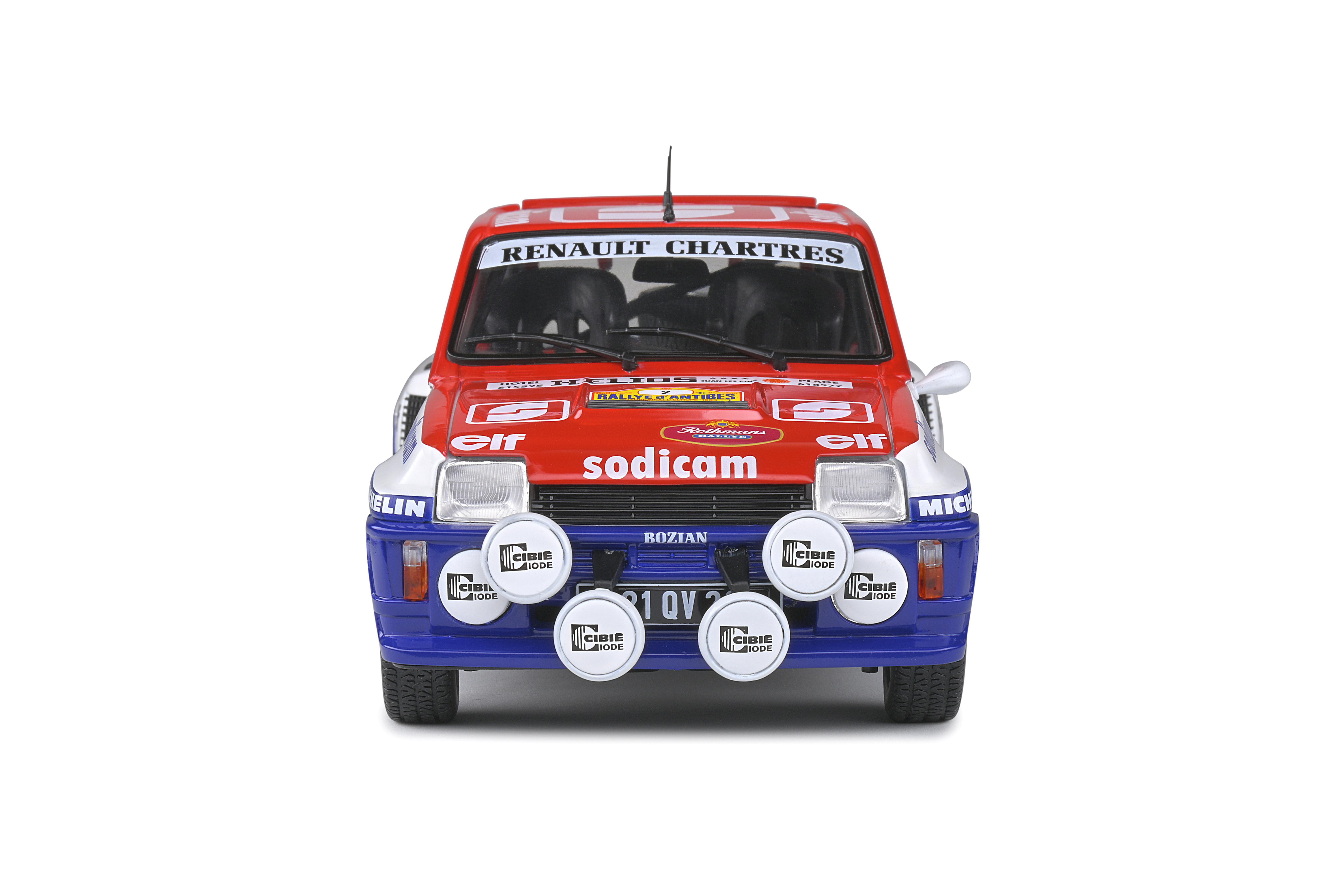 SOLIDO Renault Turbo 5 Spielzeugmodellauto Blau/Rot/Weiß 1:18 #2 rot