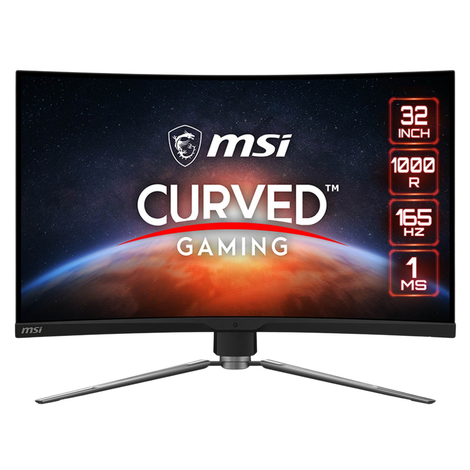 Monitor gaming - MSI MPG Artymis 323CQR, 32", WQHD, 1 ms, 165 Hz, Curvado 1000R, FreeSync™ Premium, Negro