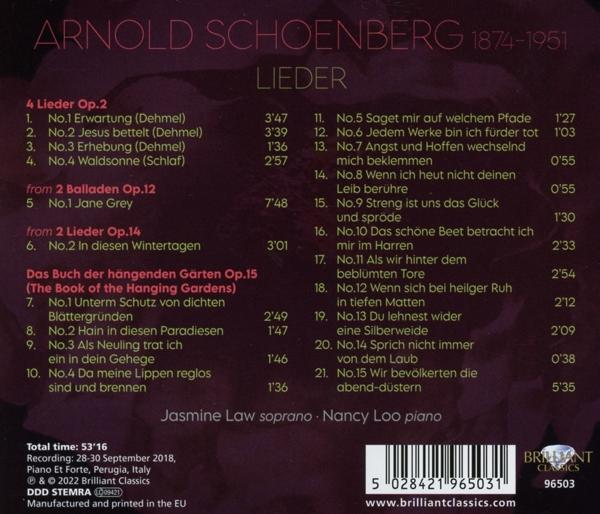Loo,Nancy/Law,Jasmine - Schönberg:Lieder  - (CD)