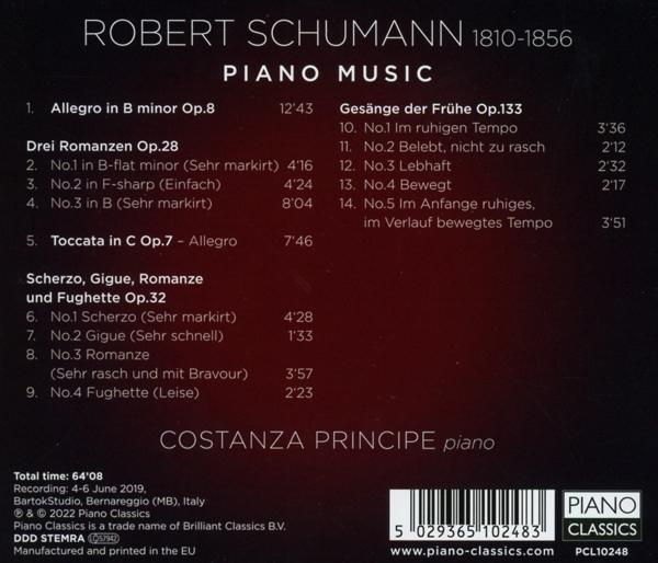 Costanza Principe - Schumann:Piano Music  - (CD)
