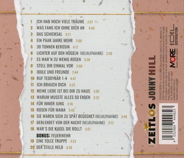 CD-Cover mit Titelliste und Künstlerinformationen vor braun-rosa Hintergrund.