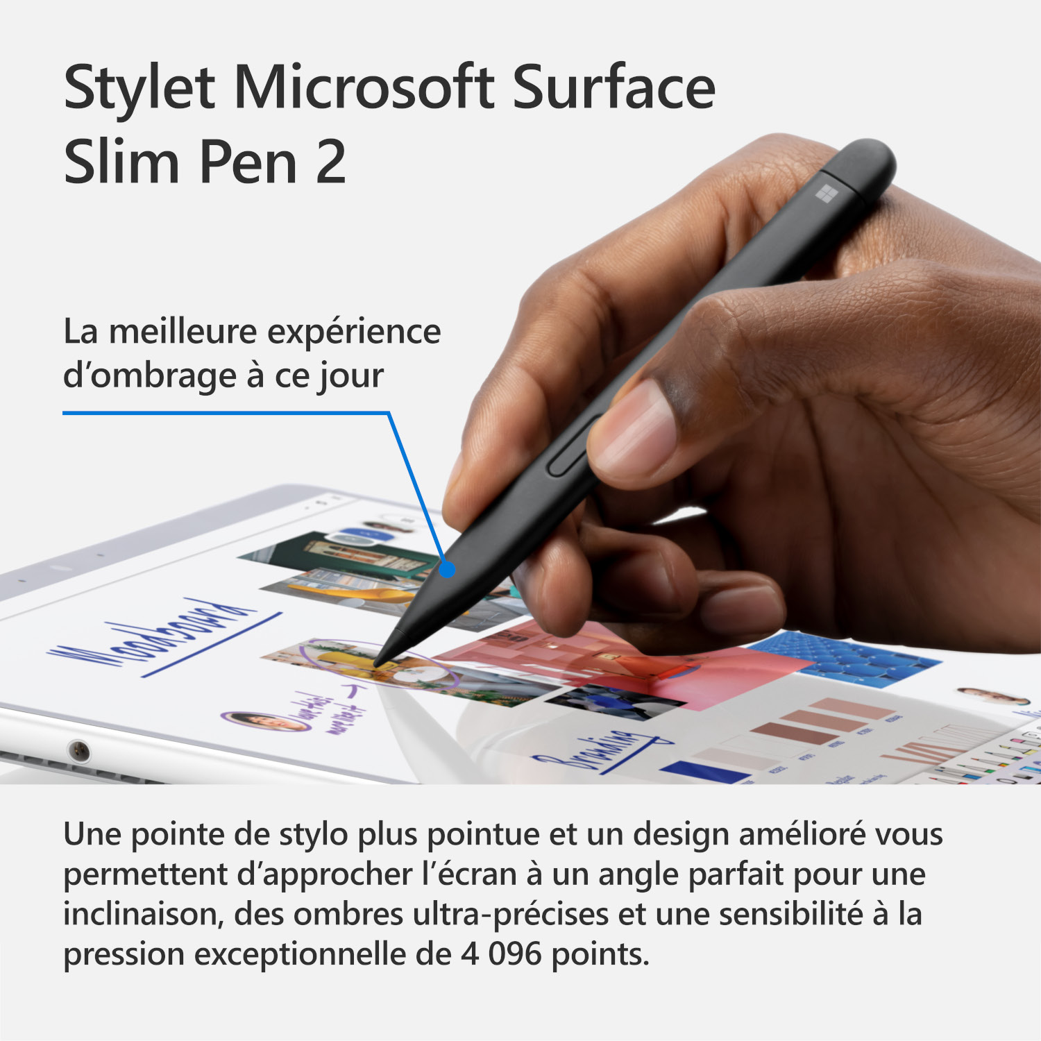 MICROSOFT Stylet Surface Slim Pen 2 Noir mat (8WV-00002)
