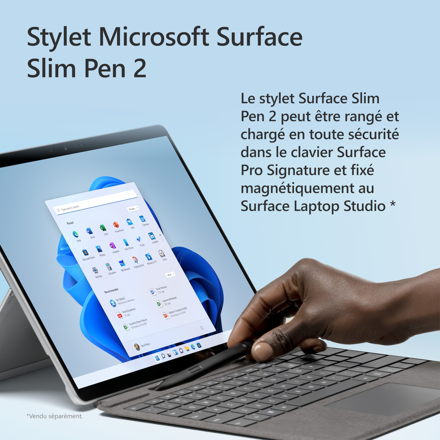 MICROSOFT Stylet Surface Slim Pen 2 Noir mat (8WV-00002)