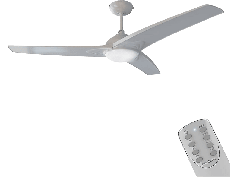 Ventilador de techo con luz - Cecotec EnergySilence Aero 560, 60 W, 3 Aspas, Velocidades, Cool&Heat System, Gris