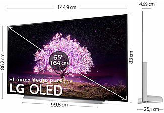 TV OLED 65" - LG OLED65C15LA.AEU, UHD 4K, α9 Gen4, webOS 6.0, Smart TV, Asistentes de voz, Dolby Atmos, Blanco