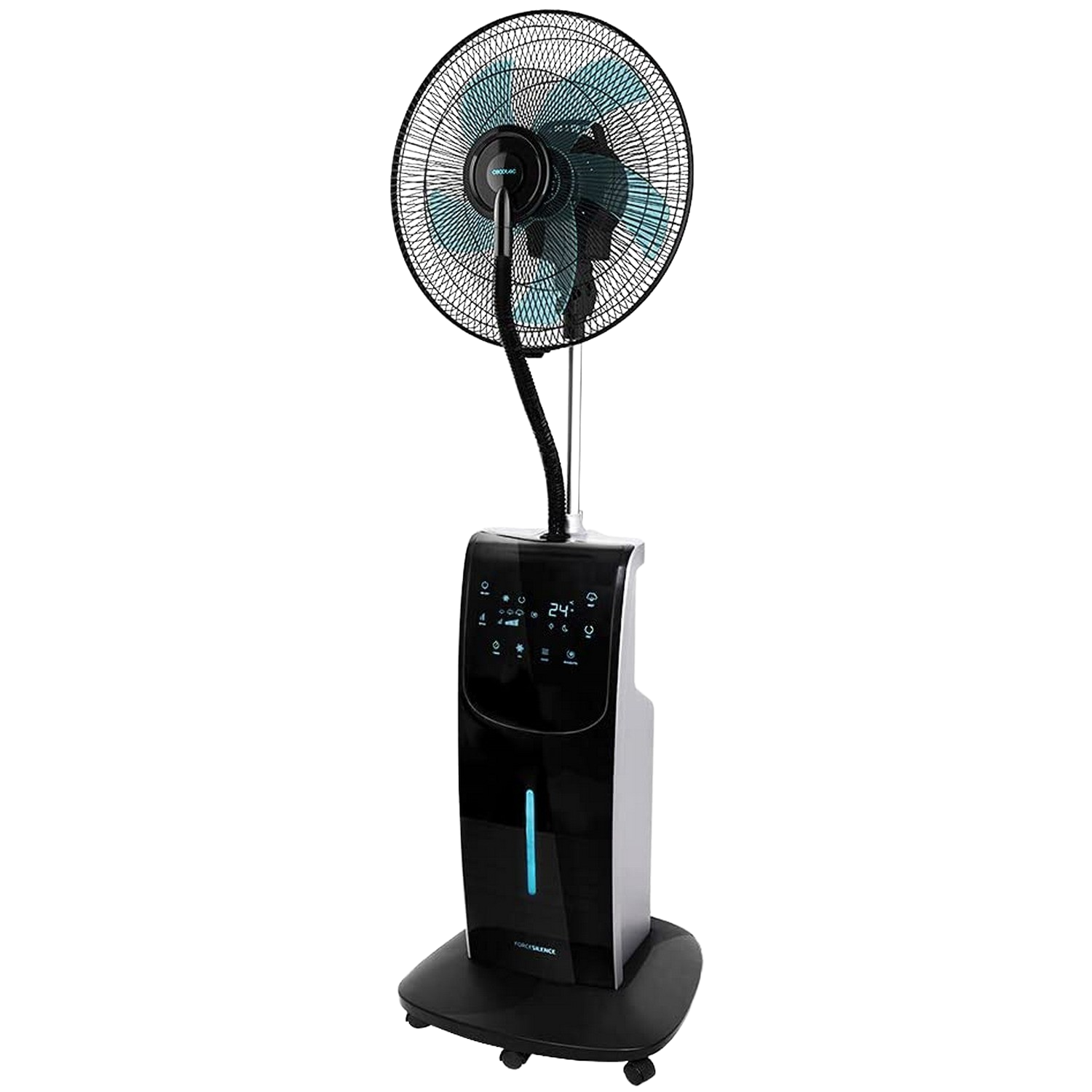 Ventilador de agua - Cecotec EnergySilence 790 FreshEssence Ionic, 90 W, 3.1 l, 12 h, Control remoto, Negro