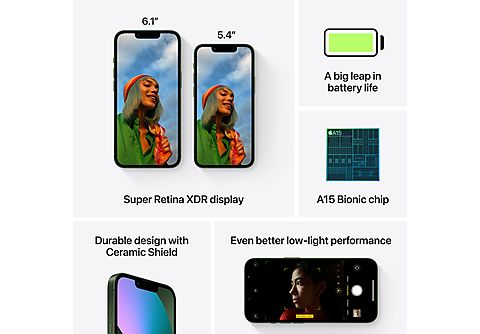 APPLE iPhone 13 mini - 512 GB Groen 5G