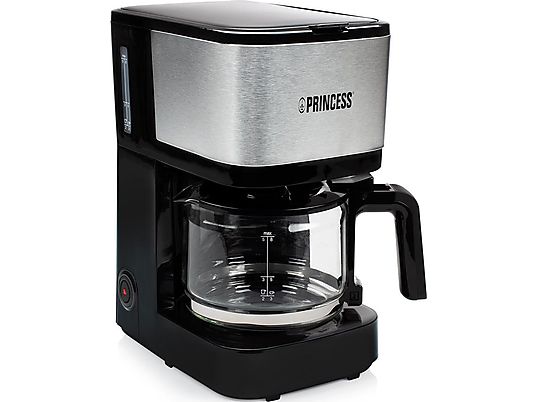 PRINCESS Compact 8 - Machine à café à filtre (Noir/Argent)