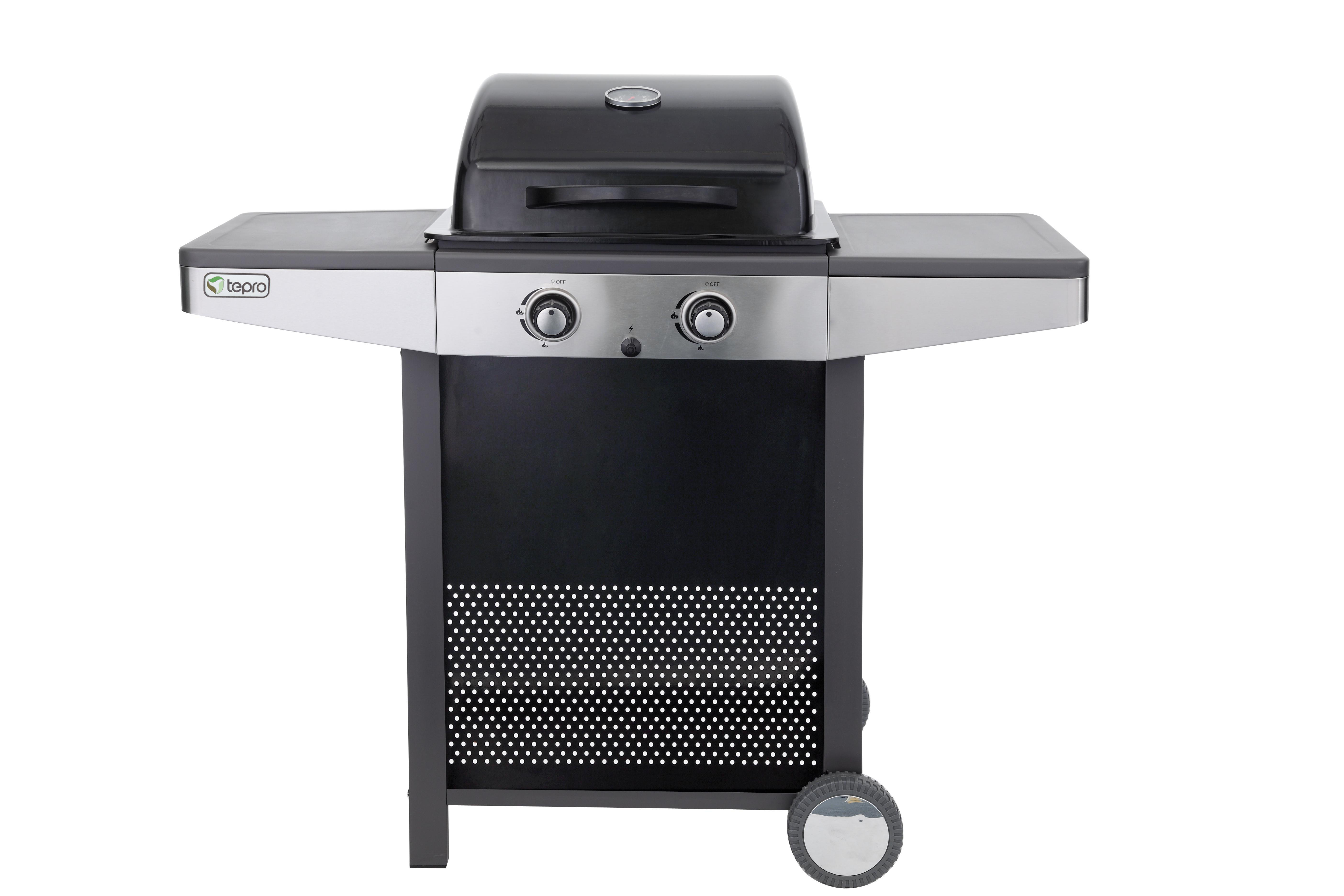 TEPRO 3134 Princeton Gasgrill, Schwarz/Edelstahl 