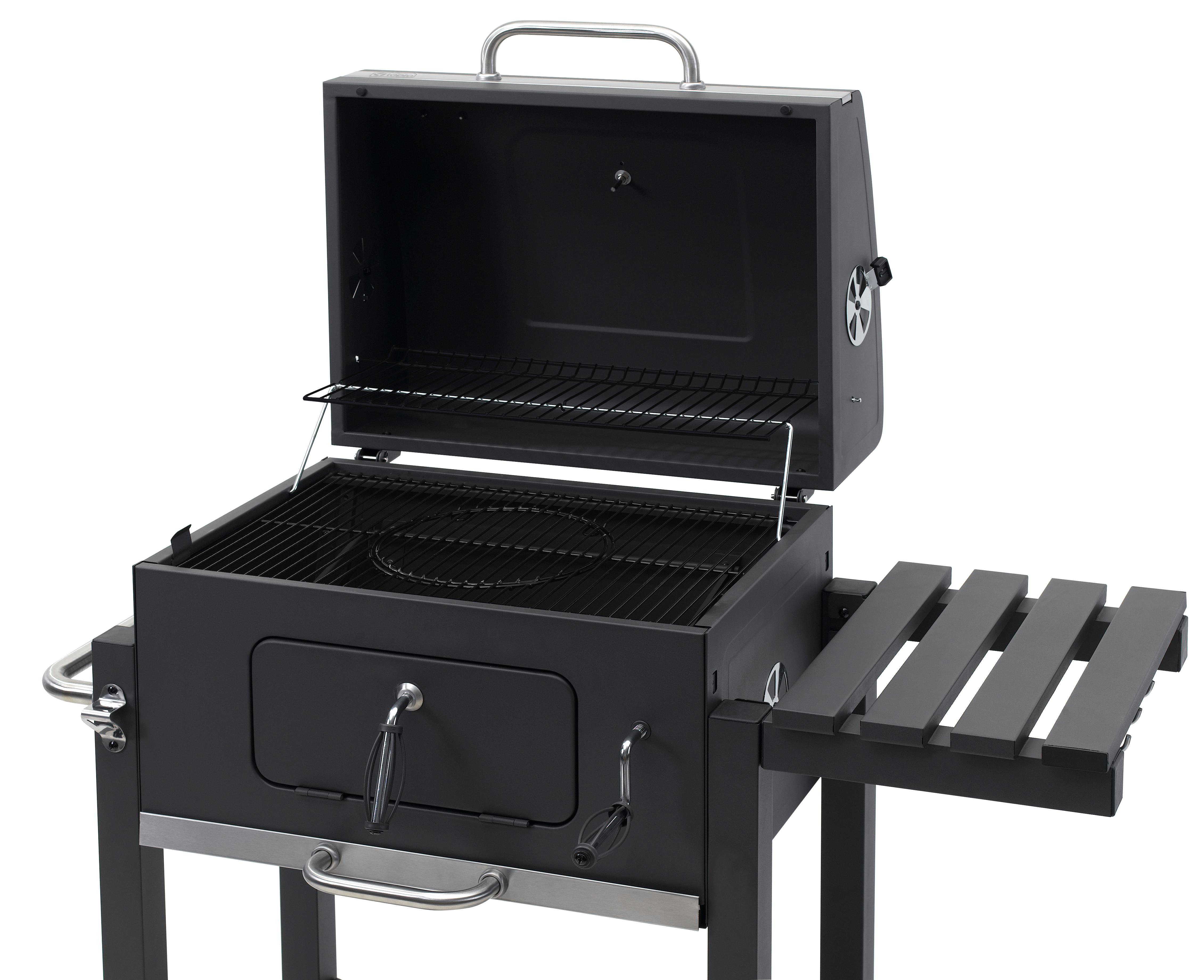 TEPRO 1166A Toronto Holzkohlegrill, Anthrazit/Edelstahl 