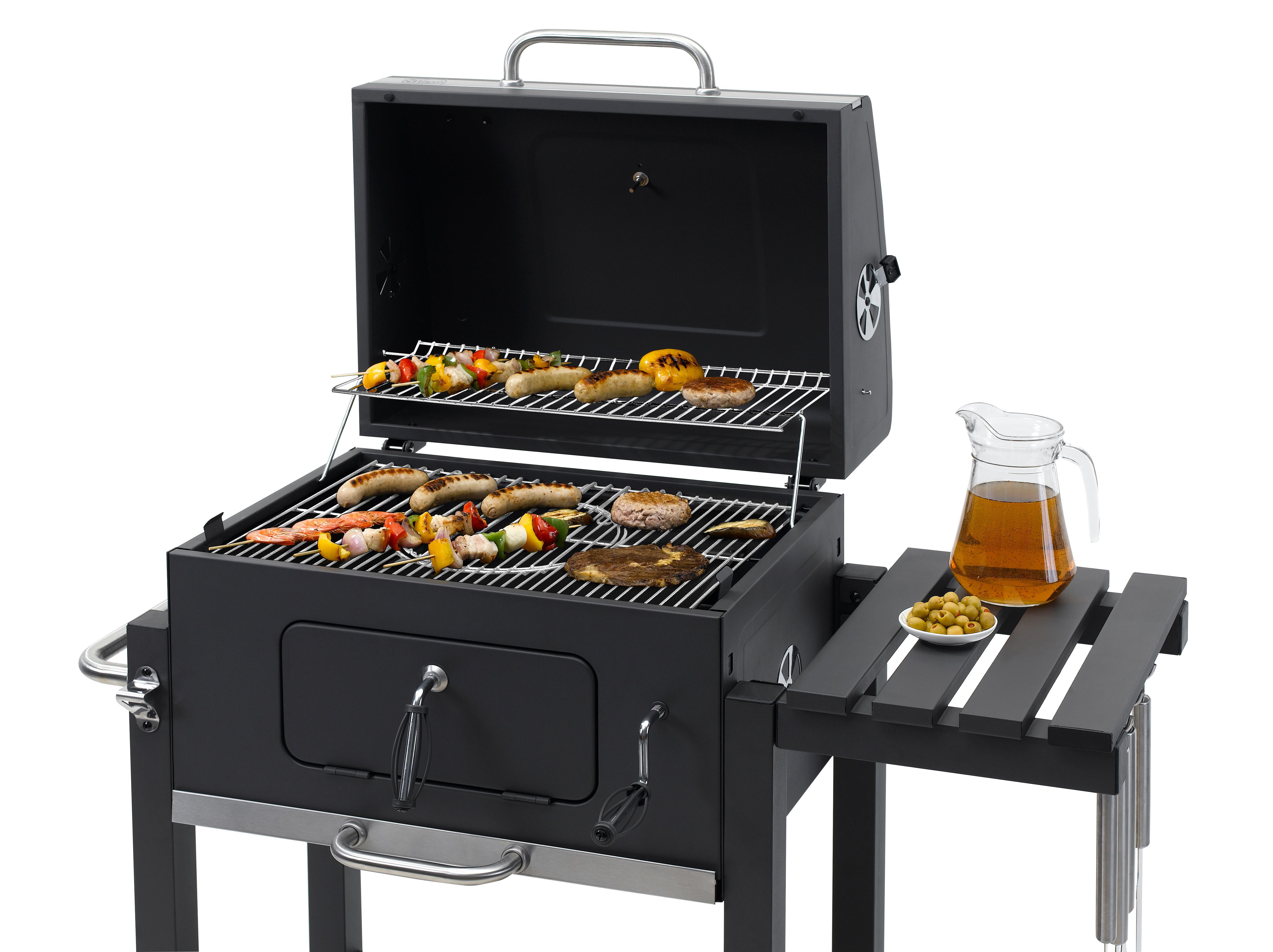 TEPRO 1166A Toronto Holzkohlegrill, Anthrazit/Edelstahl 