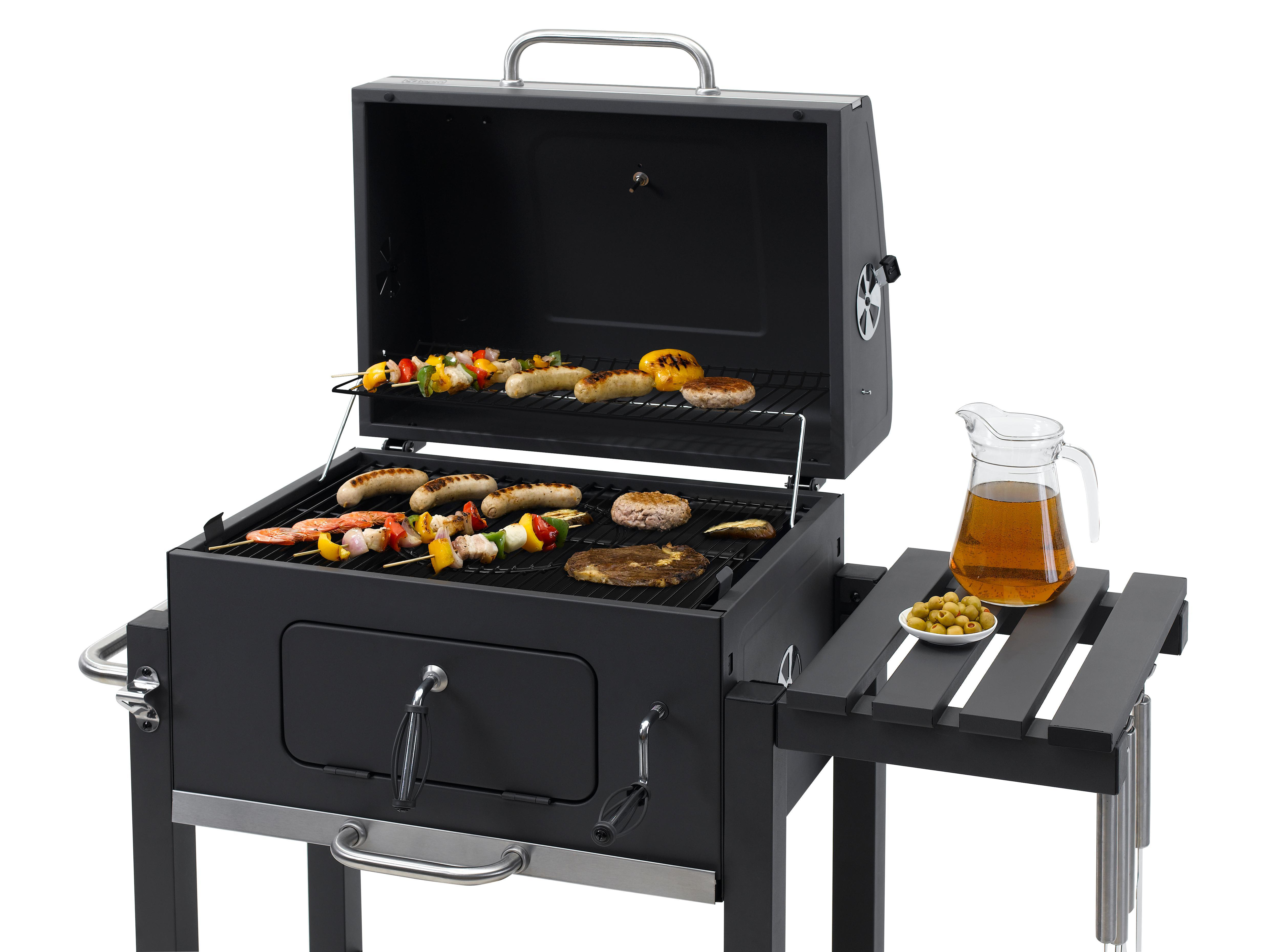 TEPRO 1166A Toronto Holzkohlegrill, Anthrazit/Edelstahl 