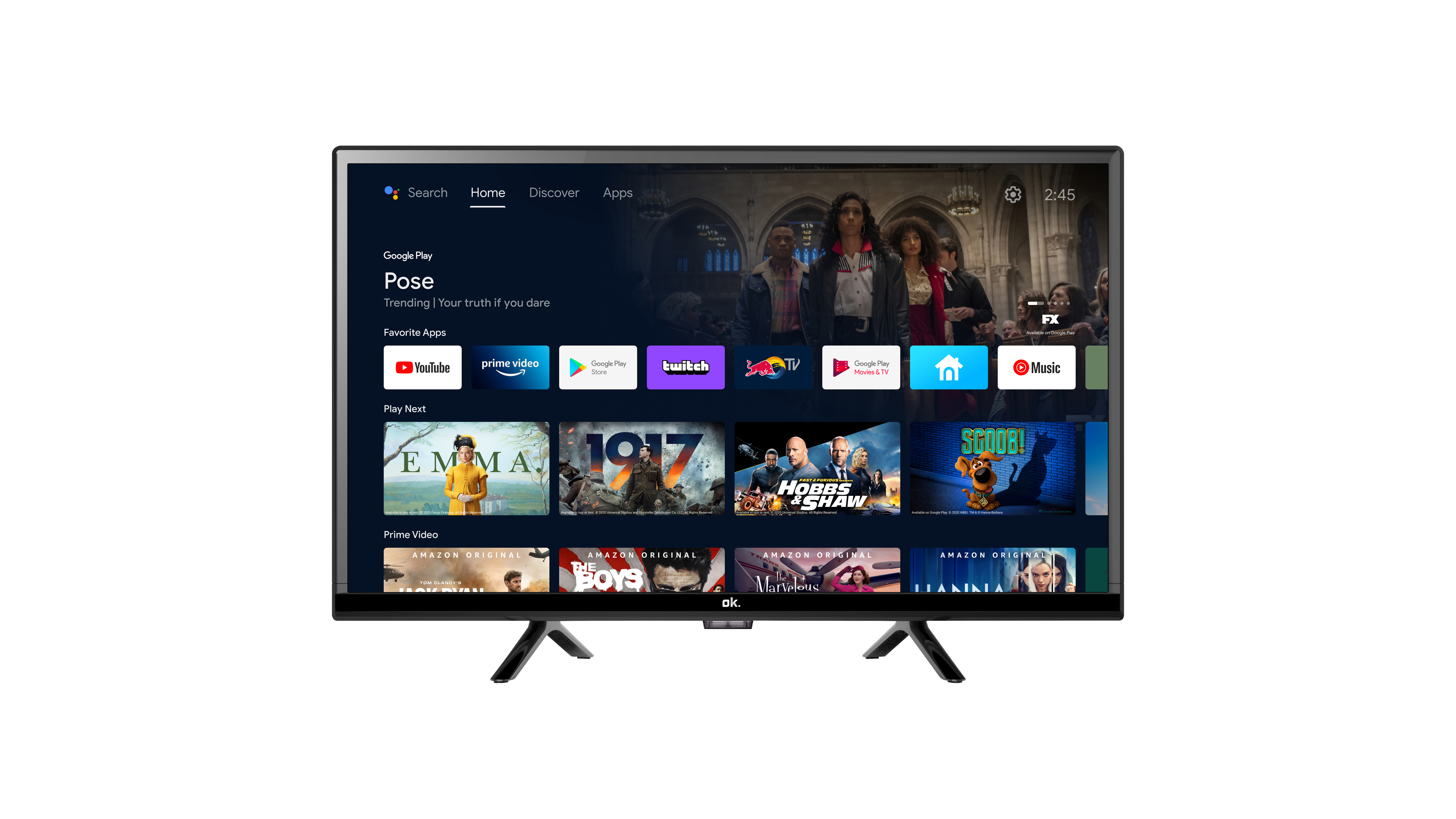 OK. ODL 24951HC-TAB LED TV (Flat, 24 Zoll / 60 cm, HD-ready, SMART TV, Android TV)