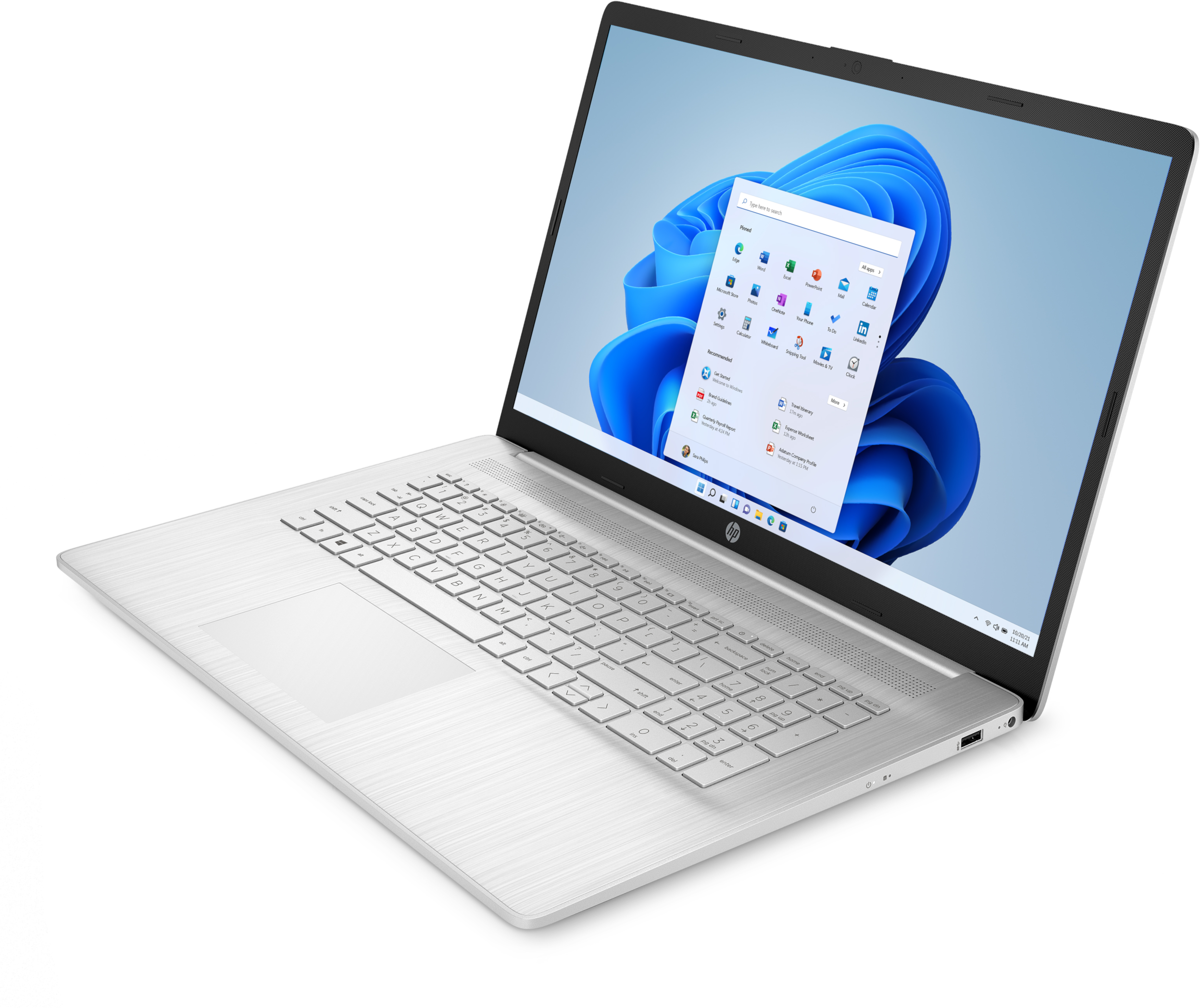 HP Notebook 17-cp0906ng Laptop, AMD R3-5300U, 8GB RAM, 256GB SSD, 17.3 Zoll Full-HD, Win11, Natursilber Notebook, 17,3 Zoll, Full-HD, AMD Ryzen™ 3 5300U, 8 GB, 256 GB SSD, Windows 11 Home, Radeon™ RX Vega