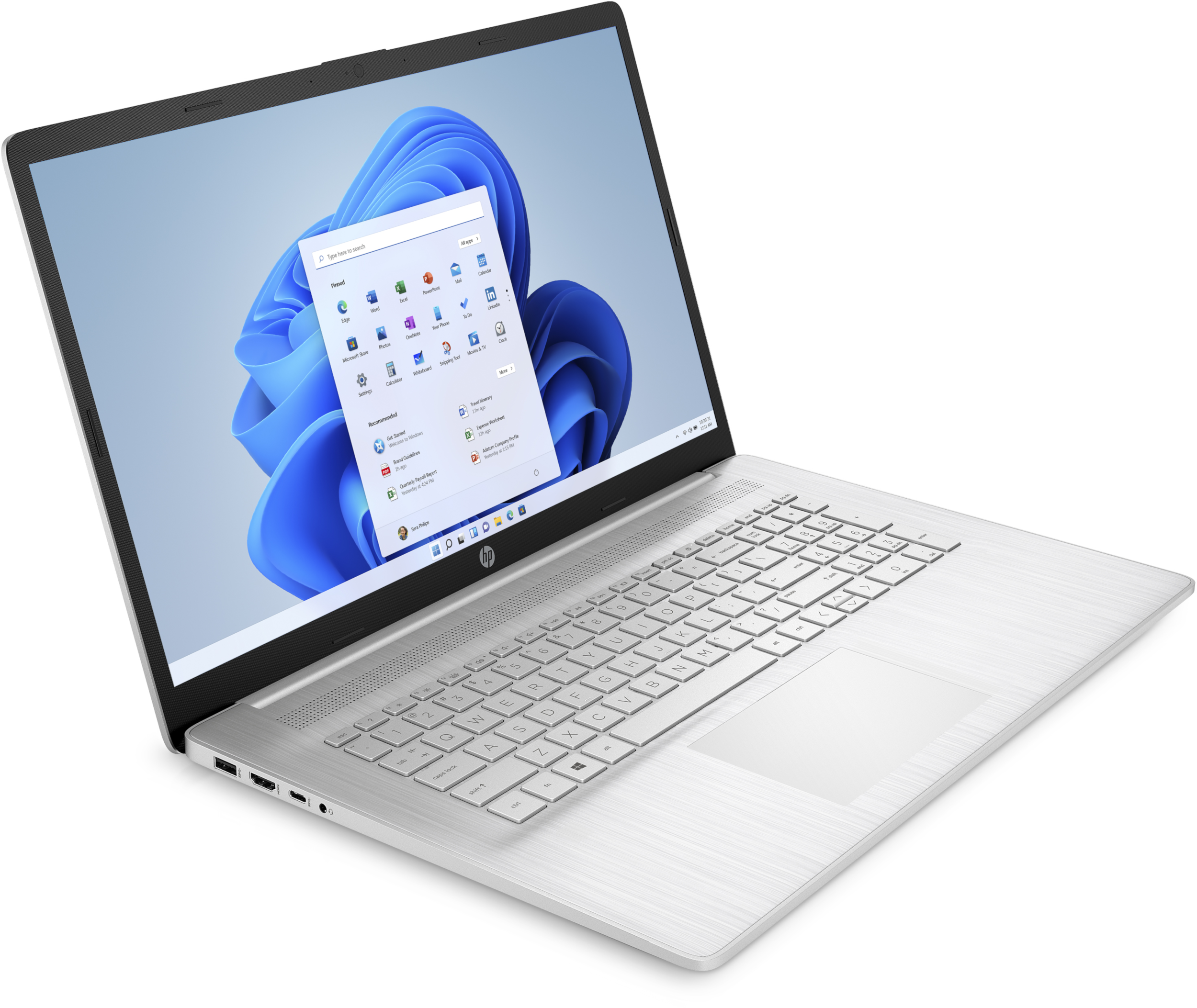 HP Notebook 17-cp0906ng Laptop, AMD R3-5300U, 8GB RAM, 256GB SSD, 17.3 Zoll Full-HD, Win11, Natursilber Notebook, 17,3 Zoll, Full-HD, AMD Ryzen™ 3 5300U, 8 GB, 256 GB SSD, Windows 11 Home, Radeon™ RX Vega