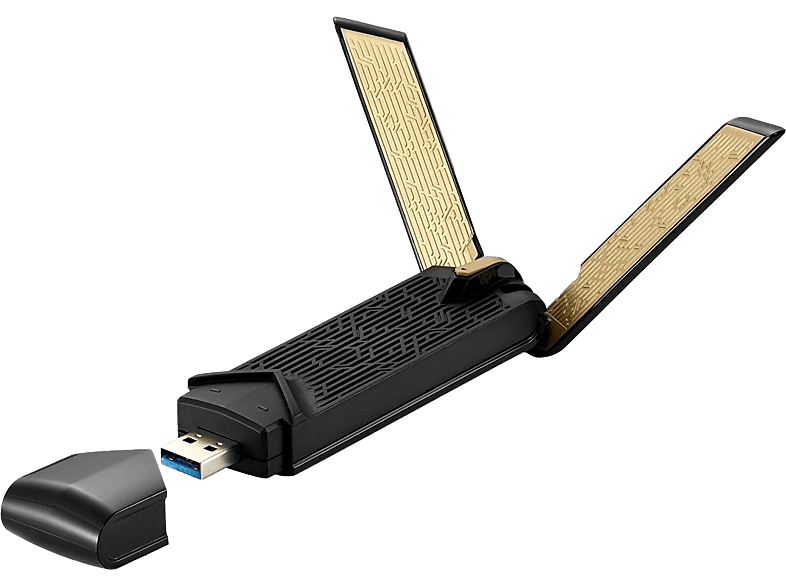 Adaptador Wi-Fi USB - ASUS USB-AX56, OFDMA, MU-MIMO, BSS Coloring,Compatible Windows 10/8.1/8/7/Linux, Negro