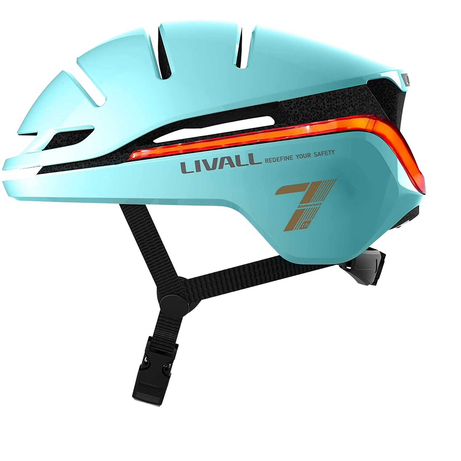 Livall Evo21 Casco smart verde 54 58 cm control remoto iluminación 360º alarma sos batería 500