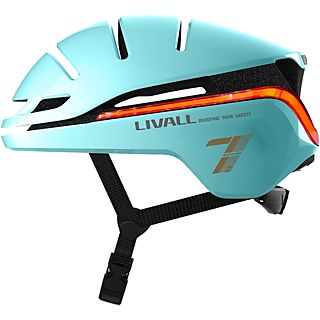 Casco - Livall EVO21, M (54-58 cm), Para patinete y bici, SOS, Luz de posición y freno, Iluminación 360, Intermitentes y Resistente a lluvia, Menta