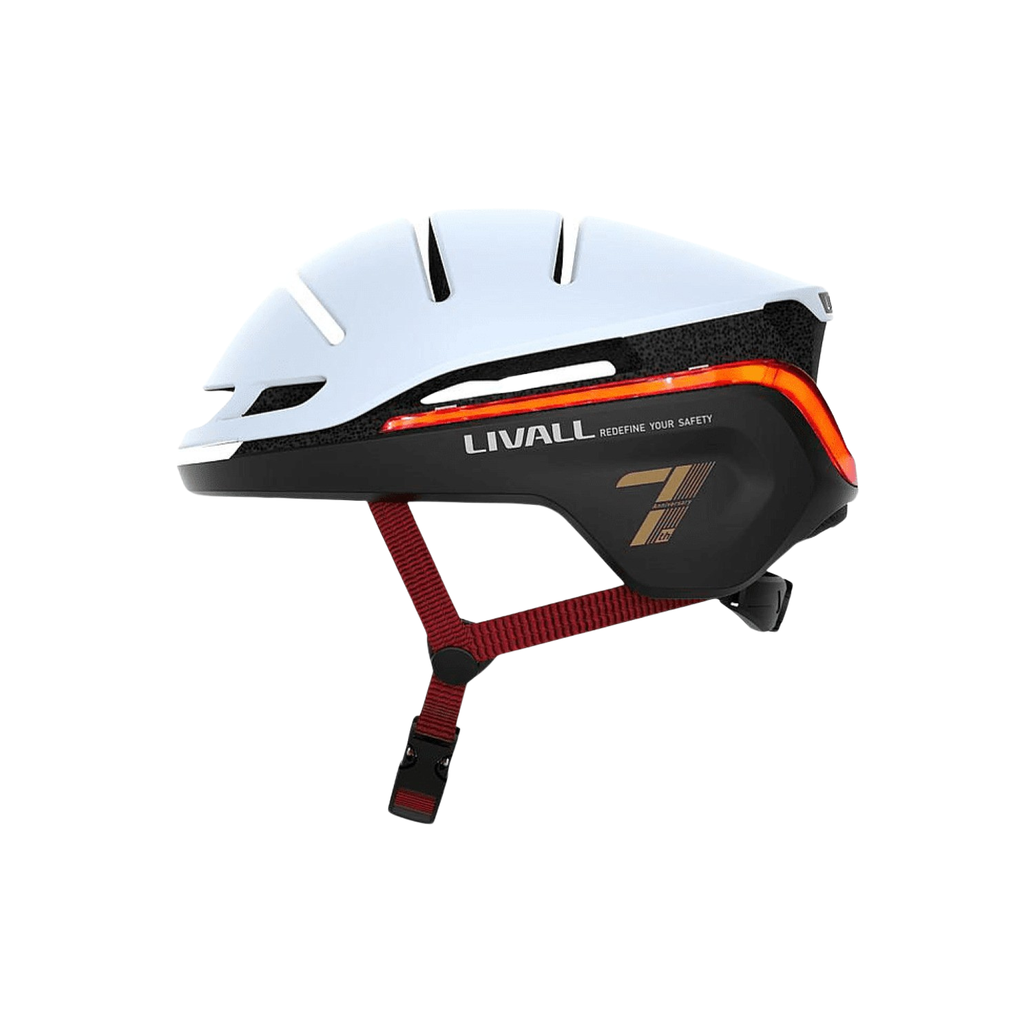 Casco - Livall EVO21, L (57 - 61 cm), Para patinete y bici, SOS, Luz de posición y freno, Iluminación 360, Intermitentes y Resistente a lluvia, Blanco