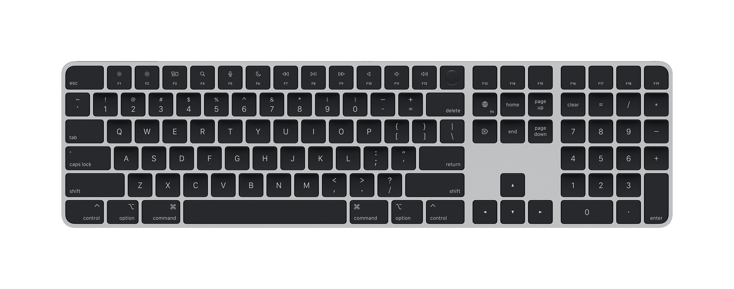 APPLE Magic Keyboard, Con Touch ID y teclado numérico, Para modelos Mac, Español, Bluetooth, Negro