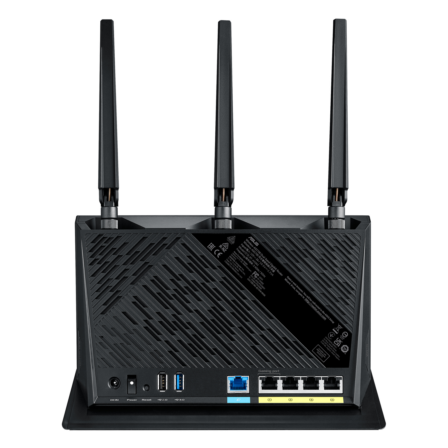 Router gaming - ASUS RT-AX86S, WiFi 6, Hasta 5700 Mbps, MU-MIMO, AiProtection Pro, Mobile Game Mode, Negro