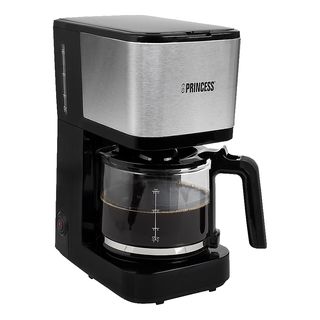 PRINCESS Compact 12 - Macchina da caffè con filtro (Nero/Argento)