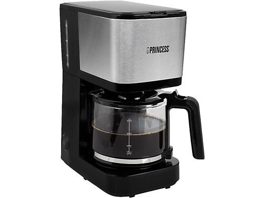 PRINCESS Compact 12 - Machine à café à filtre (Noir/Argent)