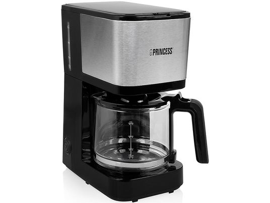 PRINCESS Compact 12 - Filterkaffeemaschine (Schwarz/Silber)