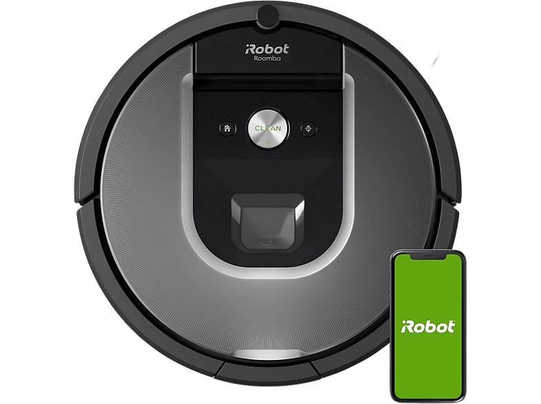 Robot | iRobot® Roomba® 975, Recarga/ reanuda, Sugerencias personalizadas, de voz, Gris