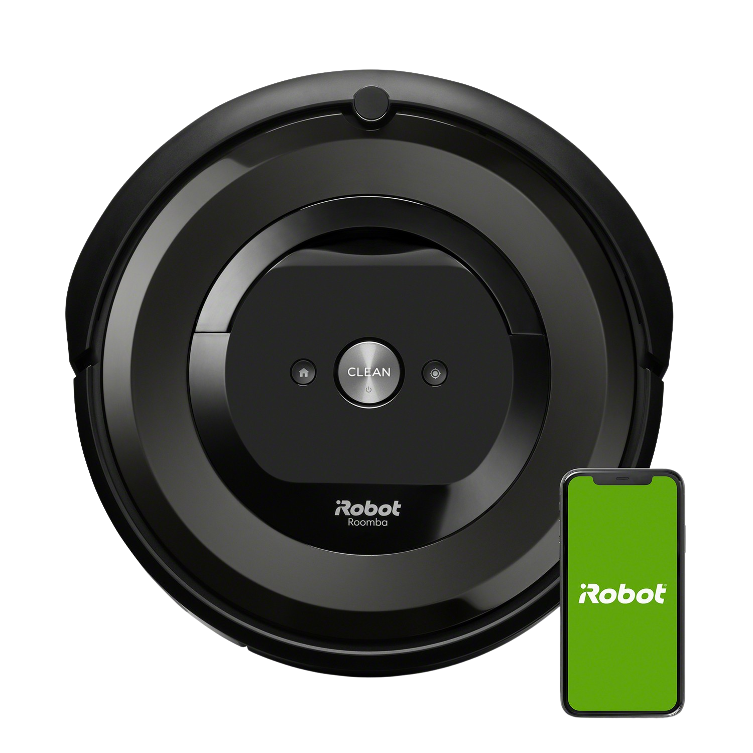 Robot aspirador - iRobot Roomba e5158, 90 min, 0.6 l, 2 cepillos multisuperficie, 1 cepillo bordes, Negro