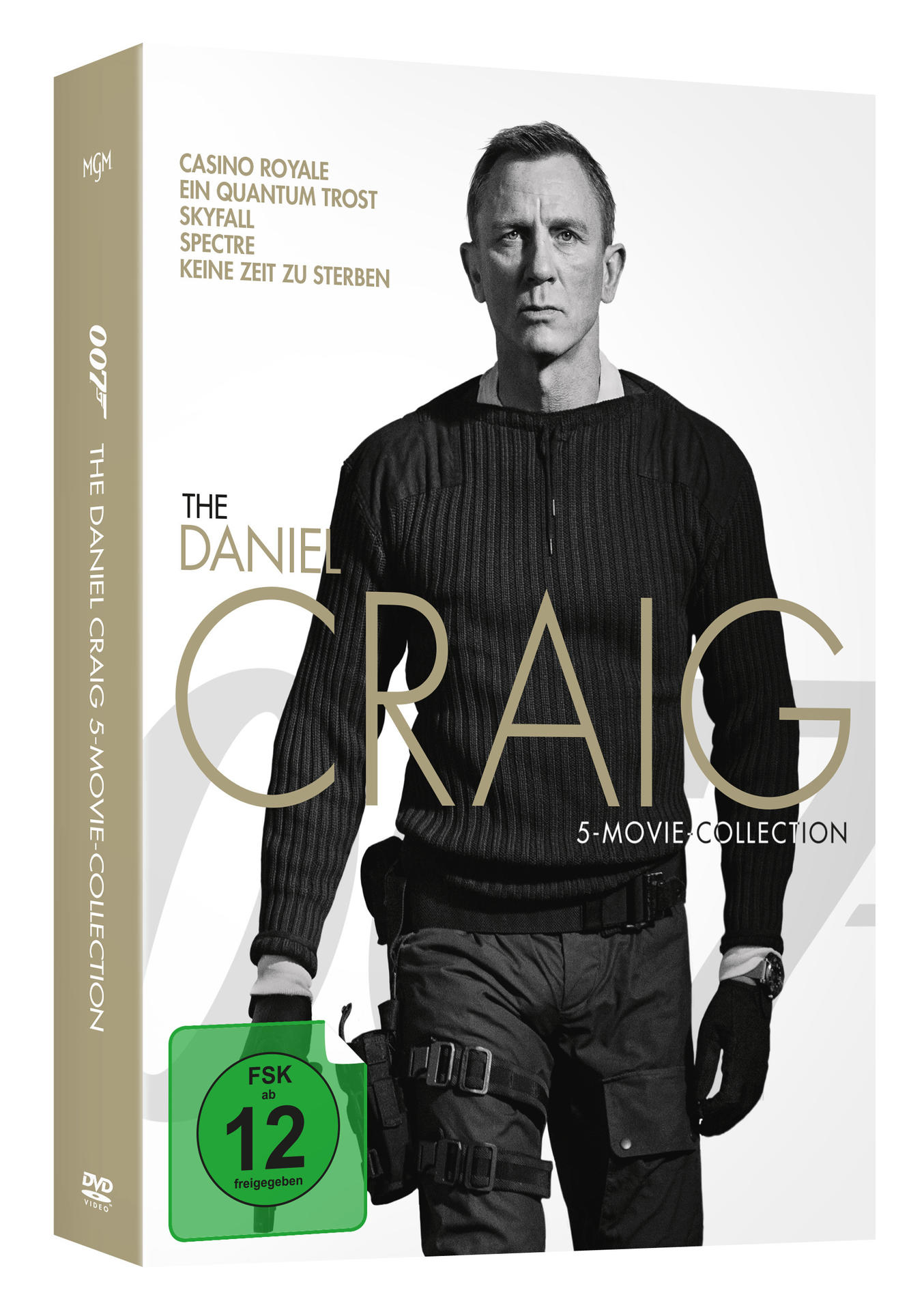 Filmcover mit Daniel Craig auf der Vorderseite mit dem Titel 'The Daniel Craig 5-Movie Collection'.