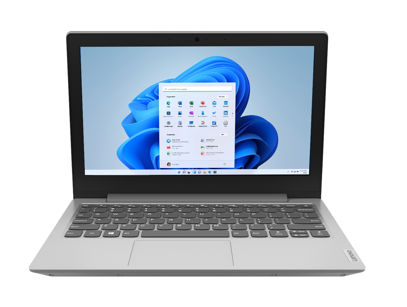 LENOVO IdeaPad 1i, Inkl. 1 Jahr Microsoft 365 Single, Notebook mit 11,6 Zoll Display, Intel® Celeron® Prozessor, 4 GB RAM, 64 GB eMMC, Intel UHD 600, Platinsilber