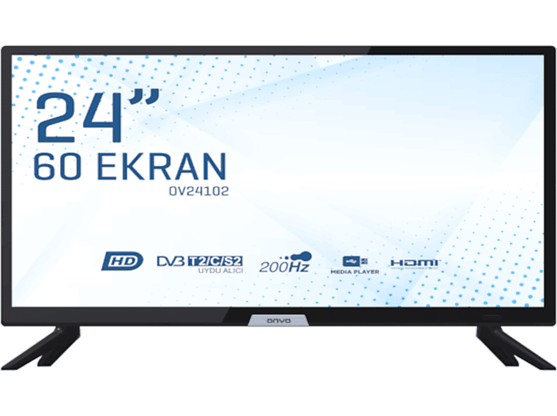 ONVO OV24102 HD 24" 61 Ekran Uydu Alıcılı LED TV