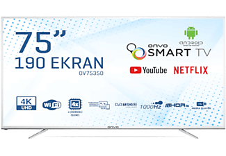 ONVO OV75350 75" 190 Ekran Uydu Alıcılı Android Smart 4K Ultra HD LED TV