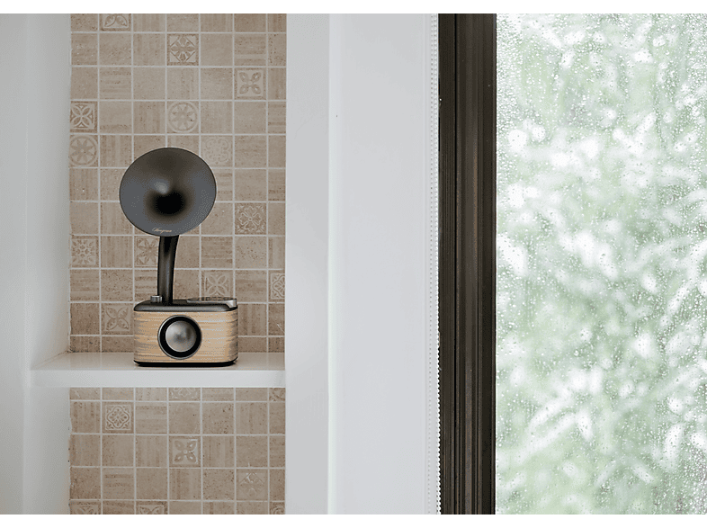 Sangean CP-100D DAB+ / FM-RDS / Bluetooth / AUX Digital Retro Design Gramophone Radio, Light Wood-Grey — Foto 4 von 5