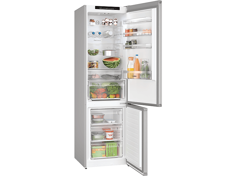 BOSCH KGN392LBF Serie 4 Kühlgefrierkombination (B, 363 l, 2030 mm hoch, Inox-look)