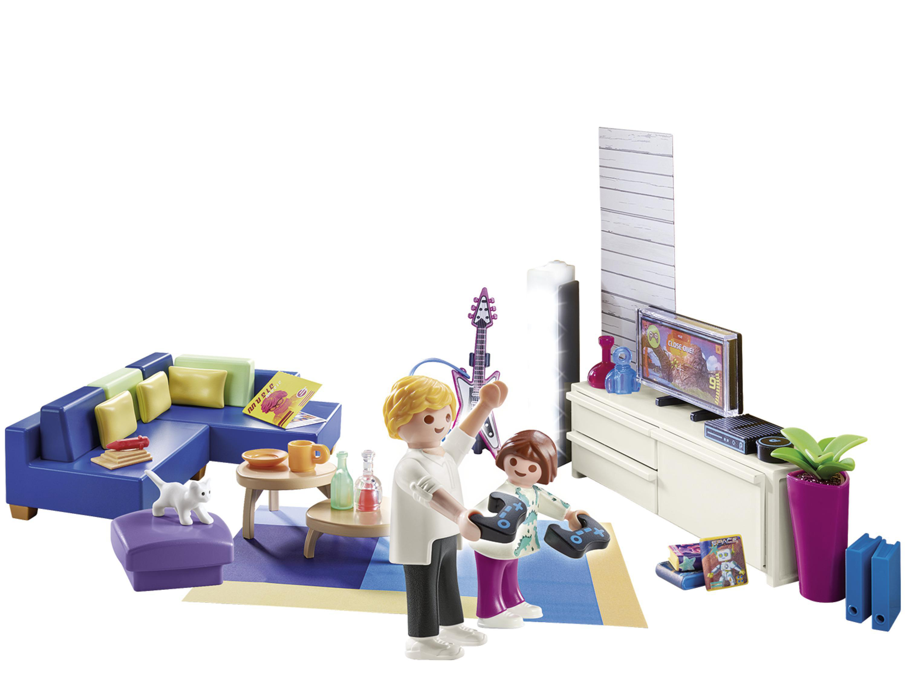PLAYMOBIL 70989 Wohnzimmr Spielset, Mehrfarbig