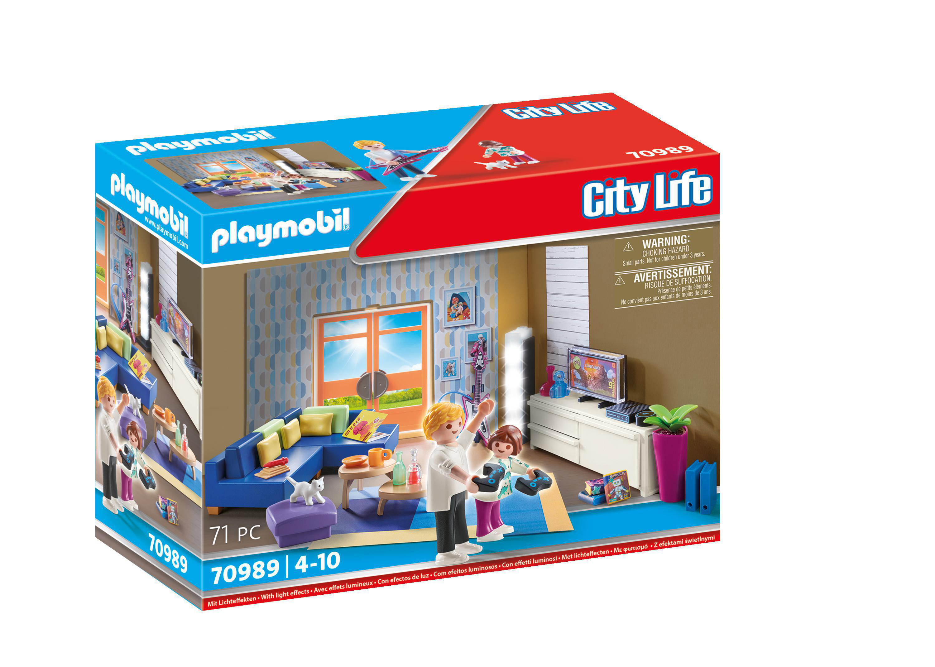 PLAYMOBIL 70989 Wohnzimmr Spielset, Mehrfarbig
