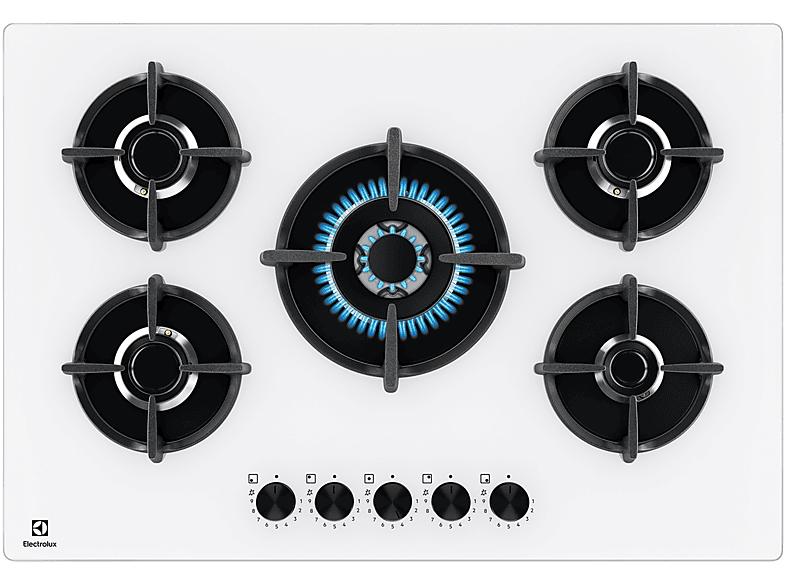 Piano Cottura Electrolux Egg75372W, 5 zone cottura, 74 cm x 51